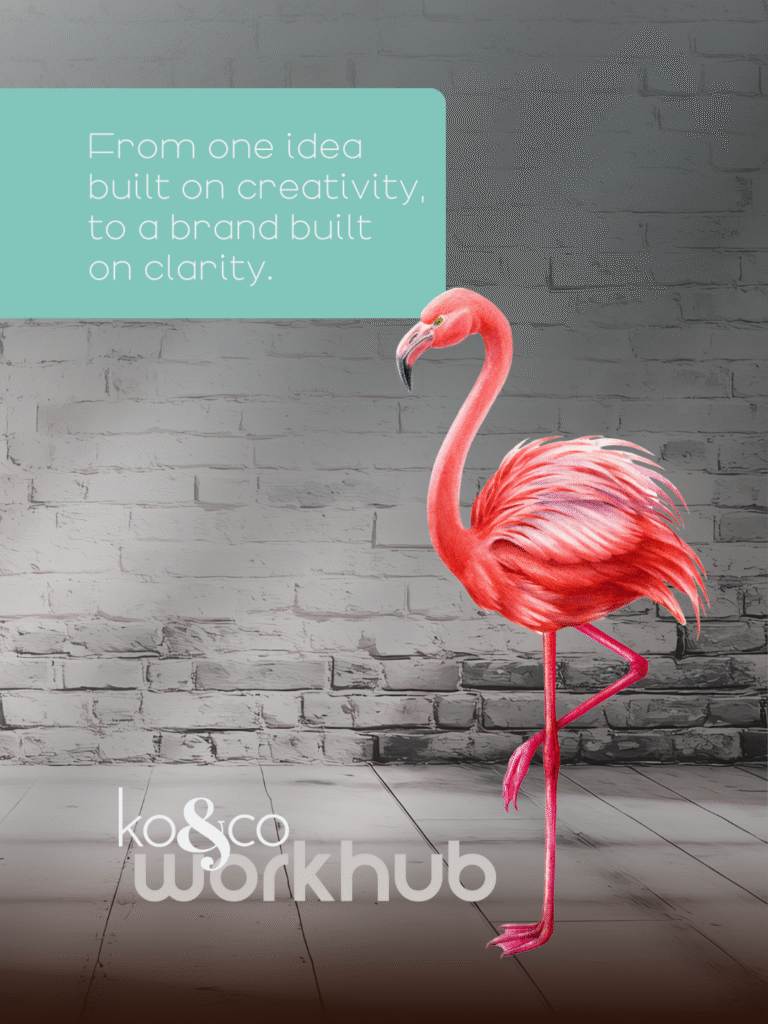 The idea that started as Kendra Creative grew into ko&co workhub — a place where creativity meets clarity, and brand strategy meets belonging.