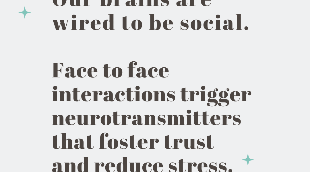 Quote about the neuroscience of face-to-face interaction from Dr. John Cacioppo on a minimal background, used by ko&co workhub a coworking space in South Melbourne.