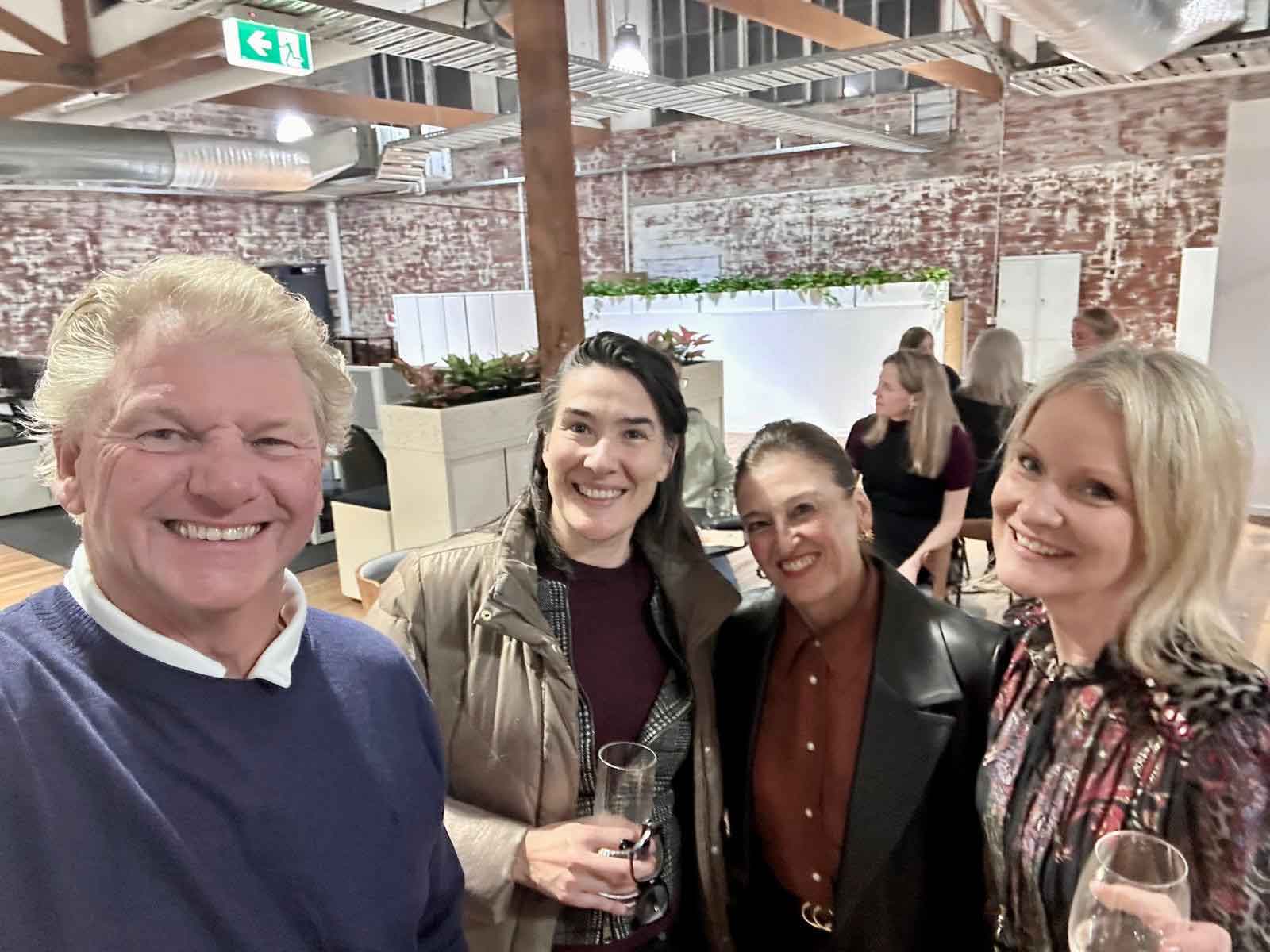 Close friends and supporters, including Errol, gathered at ko&co workhub launch night in South Melbourne
