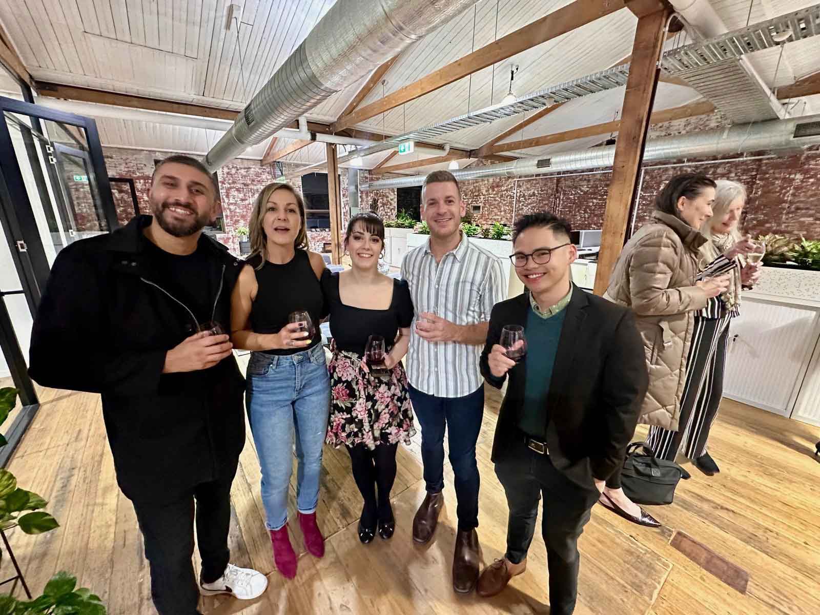 Guests mingling and networking at the ko&co workhub launch event in South Melbourne